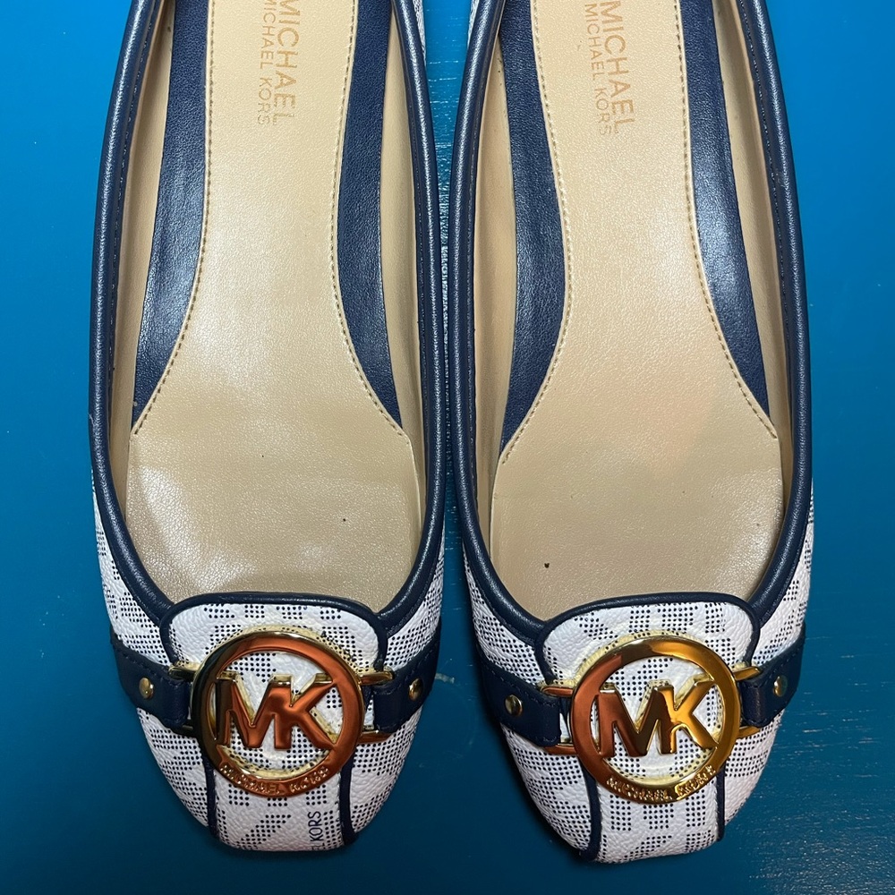 Michael Kors NavyBlue/White Flats